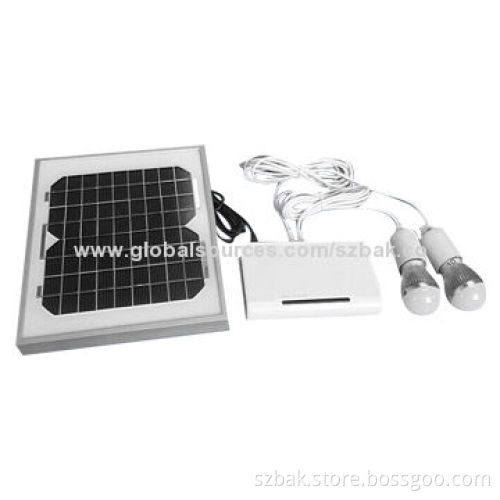 HBAK-L004 Portable Solar Power System, 10W Solar Panel, 12V/4.4Ah Inside Battery, 3W Lamp Power
